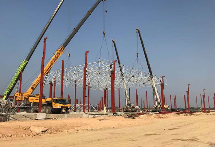 大安水泥厂网架安装